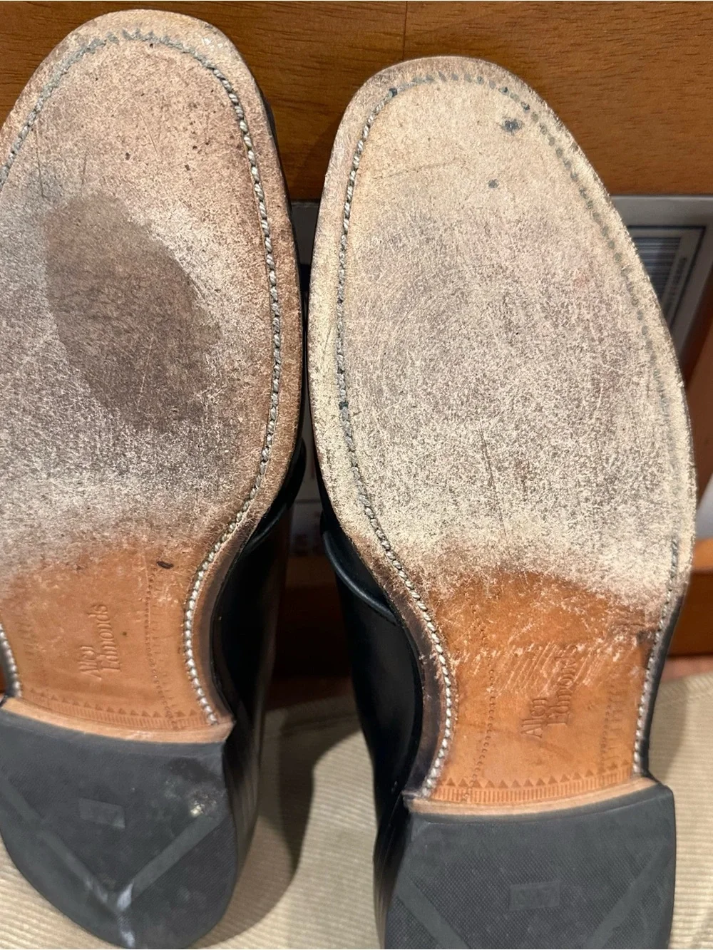 Allen Edmonds Black Leather Single Monk Strap Dress Shoes
